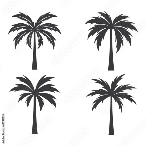 Palm tree logo images illustration