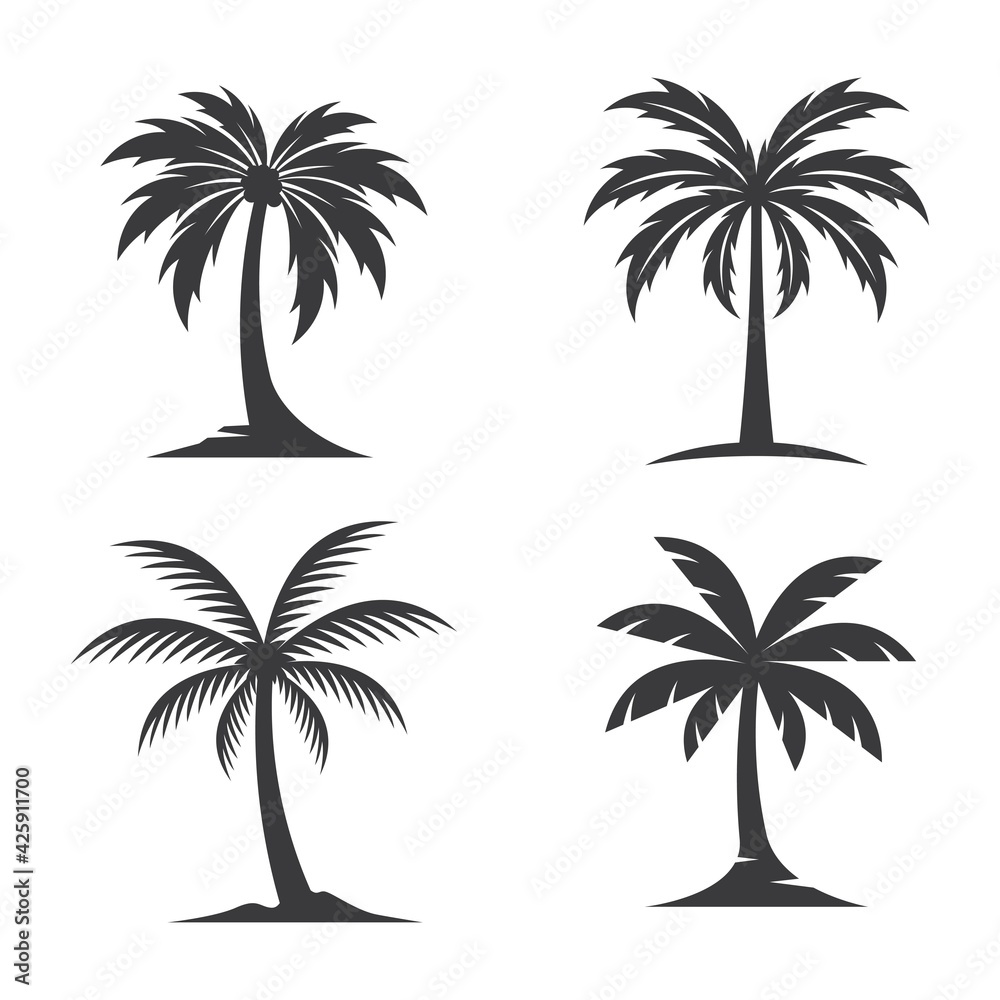 Fototapeta premium Palm tree logo images illustration