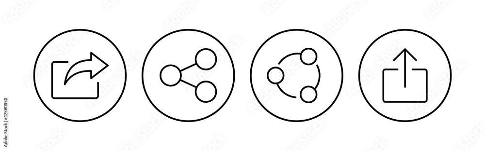 Share icon set. Sharing vector icon Share icon set. Sharing vector icon
