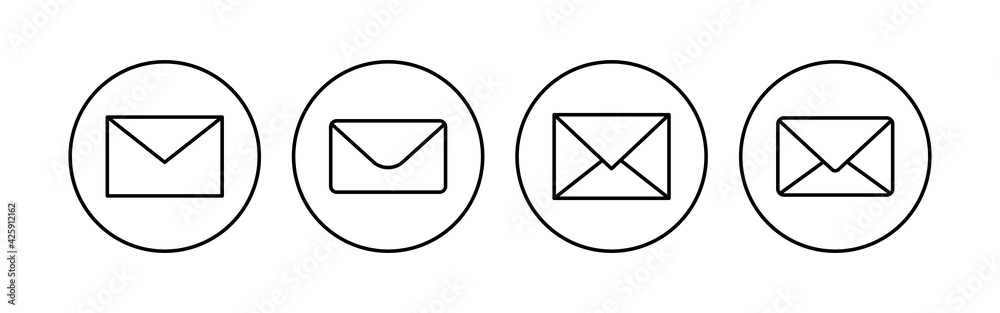 Mail icon set. email icon vector. E-mail icon. Envelope illustration Mail icon set. email icon vector. E-mail icon. Envelope illustration