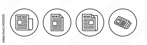 Newspaper icon set. news paper vector sign