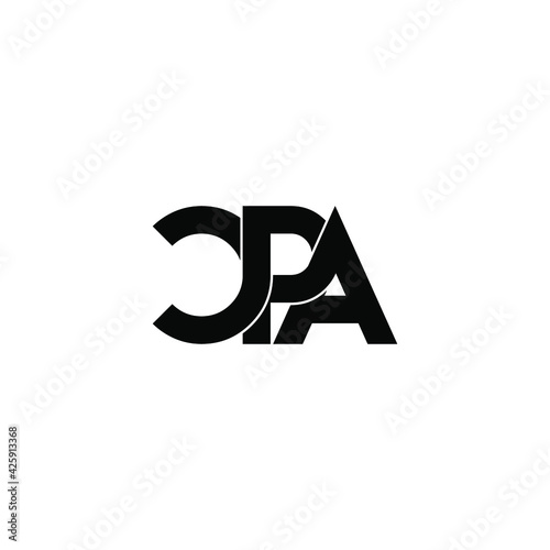 cpa letter original monogram logo design