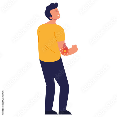 man elbow pain