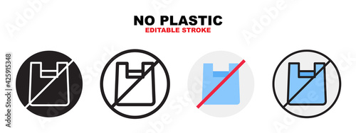 No plastic icon set with different styles. Editable stroke and pixel perfect. Can be used for web, mobile, ui and more.