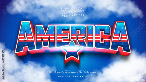 American Flag Text Effect