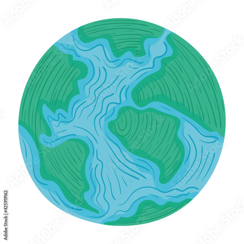 planet earth isolated