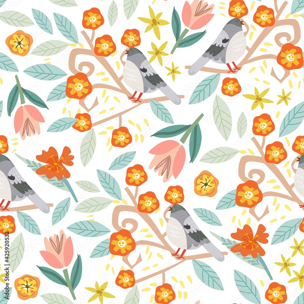 Vector flower pattern Vector flower pattern