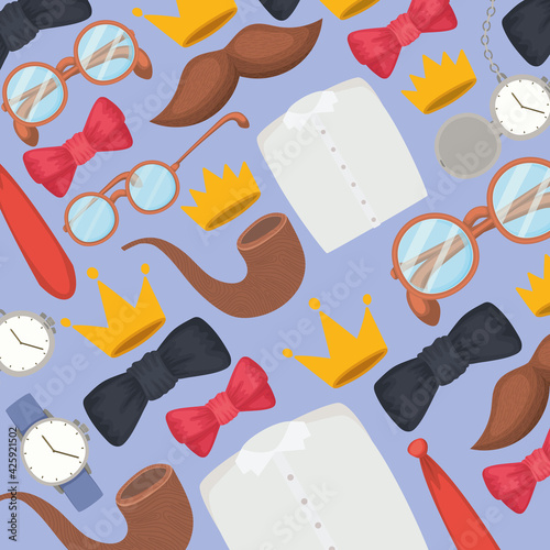 fathers icons set