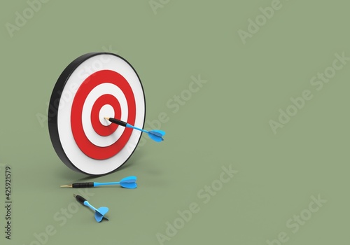 bullseye and dart gray background