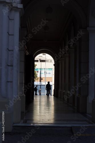 person in the corridor