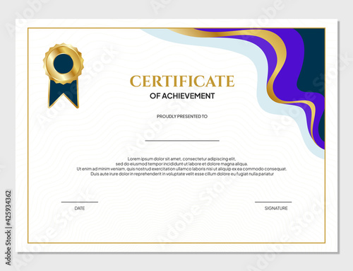 certificate background design template for graduation and appreciation