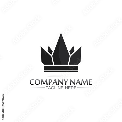 Crown Logo king logo queen logo, princess, Template vector icon illustration design imperial, royal, and succes logo business