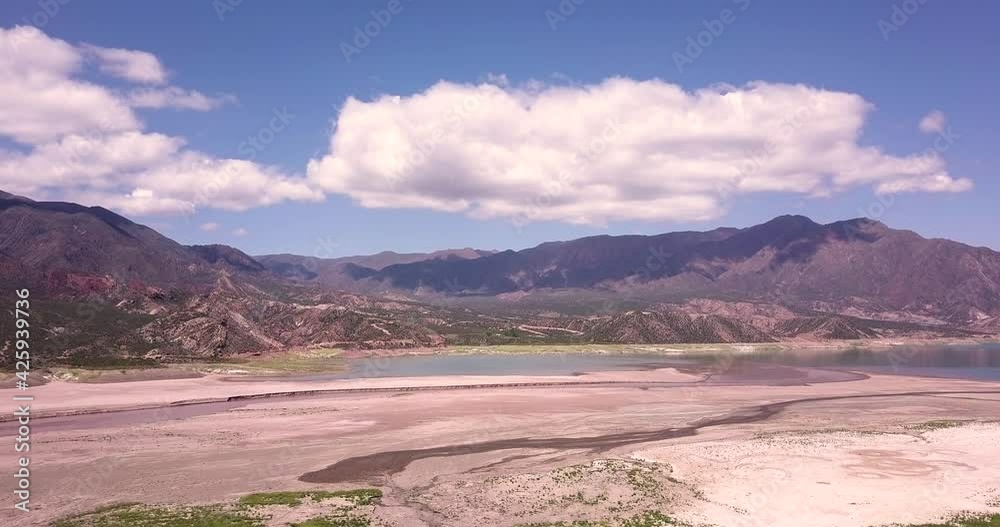 Reservoir of Water in Argentina Drone 4K Reservoir of Water in Argentina Drone 4K
