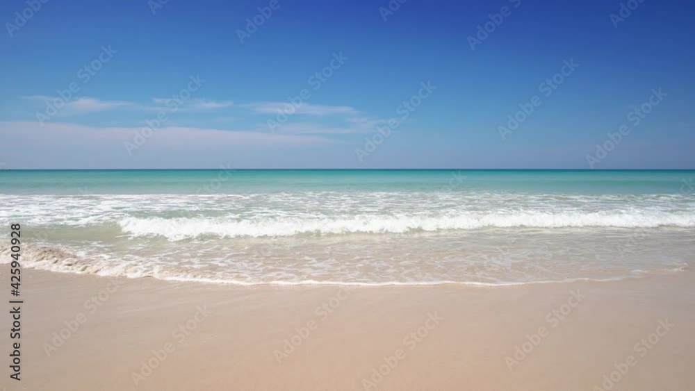 Nature video Phuket beach sea, View of beach sea on sun light in the summer. At Karon Beach, Phuket, Thailand. 4K UHD, Video Clip. Nature and travel concept. Nature video Phuket beach sea, View of beach sea on sun light in the summer. At Karon Beach, Phuket, Thailand. 4K UHD, Video Clip. Nature and travel concept.