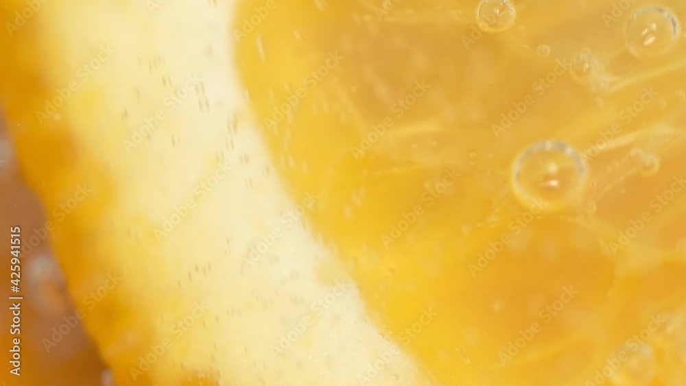 Refreshing soft drink Lemon and orange sparkling water