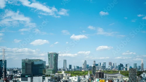 東京の都市風景　タイムラプス　FIX