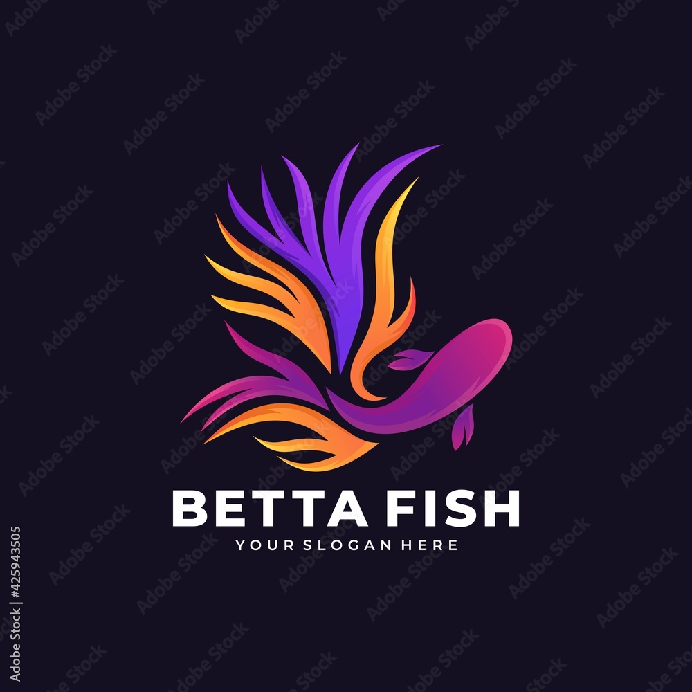 betta fish fire modern logo vector illustration design
betta fish fire modern logo vector illustration design
