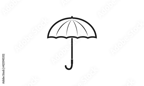Umbrella simple vector logo