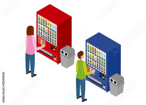 自動販売機　アイソメトリック