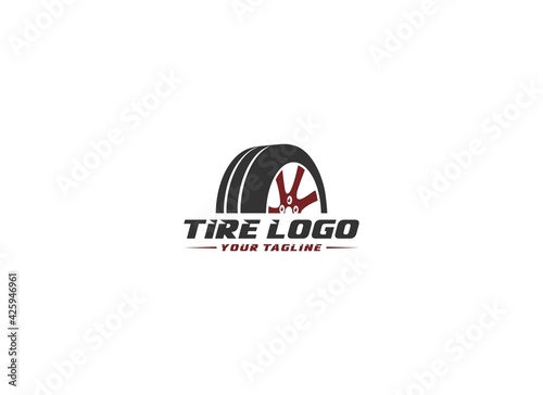 tires shop logo inspiration in white background