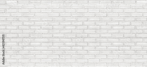 White brick wall texture background in rural room.