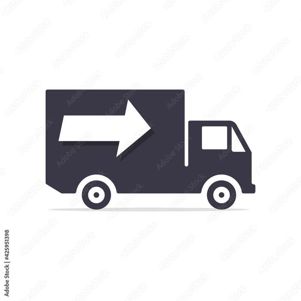 Delivery Truck Icon isolated on White Background. Usable for Apps, Websites, Business and Transportation Resources Delivery Truck Icon isolated on White Background. Usable for Apps, Websites, Business and Transportation Resources