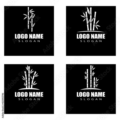 Bamboo Logo Template vector icon illustration design