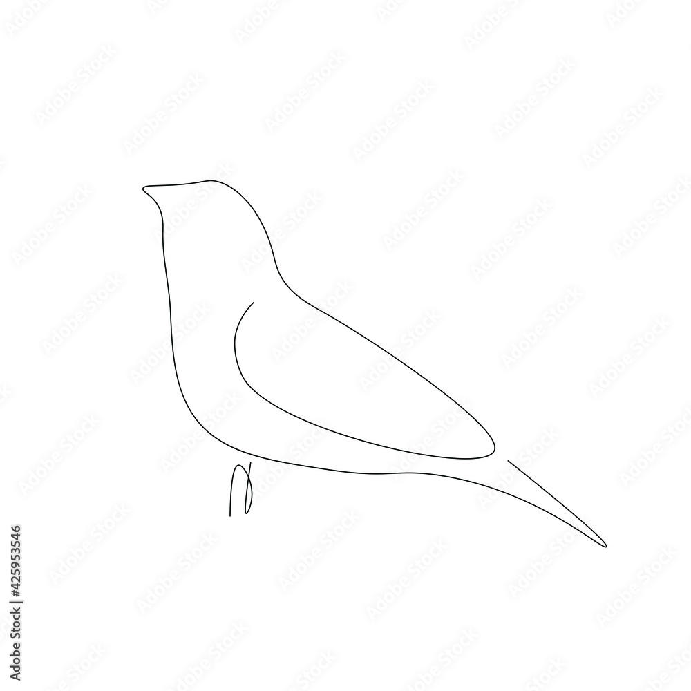 Bird silhouette on white background vector illustration Bird silhouette on white background vector illustration