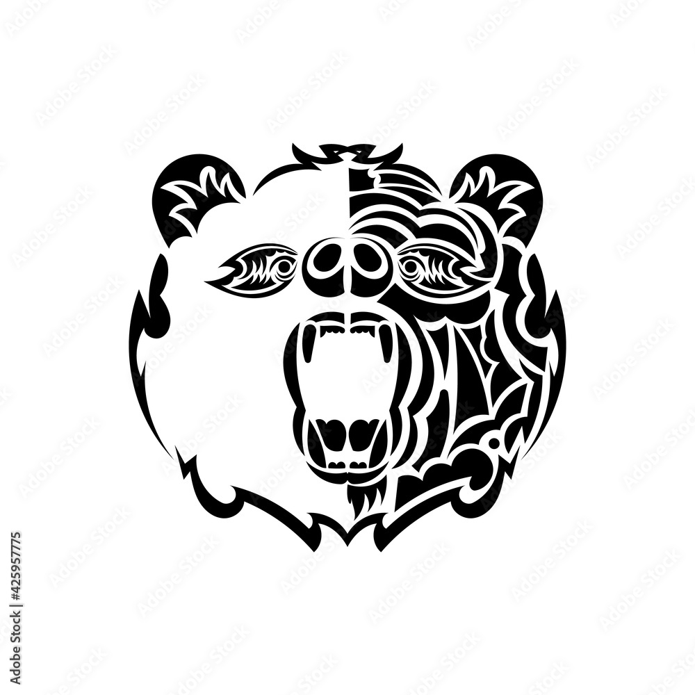 Obraz premium Bear Head Logo Mascot Emblem