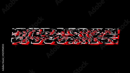 like, comment, share, subscribe glitch effect with black background. 4K animation