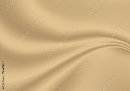 光沢のある柔らかいゴールドの布の背景素材 © kura
