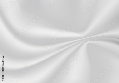 光沢のある柔らかい白色の布の背景素材