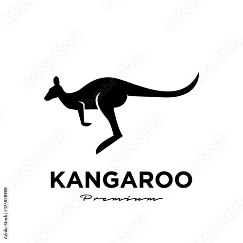 kangaroo wallaby logo vector icon premium illustration