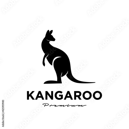 kangaroo wallaby logo vector icon premium illustration