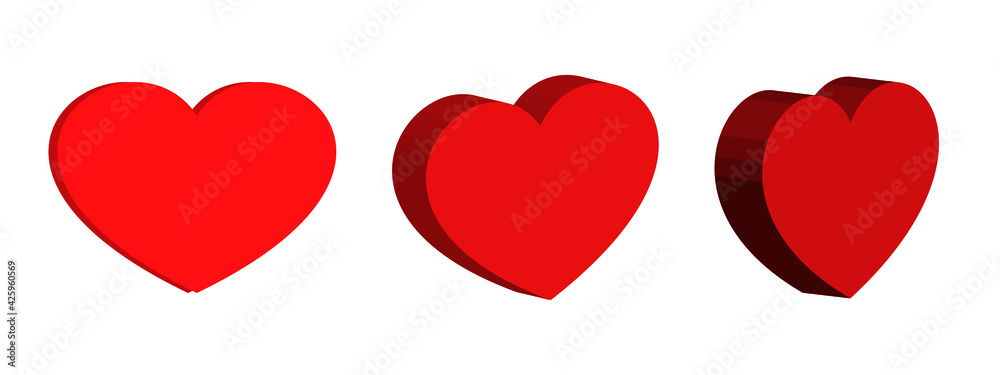 Red Heart vector icon. Heart Shape Shade Isolated White Background Vector For wedding. Red Heart vector icon. Heart Shape Shade Isolated White Background Vector For wedding.