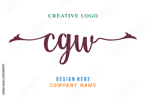 CGW lettering logo is simple, easy to understand and authoritative photo