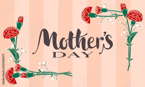 母の日 文字＆フレーム素材