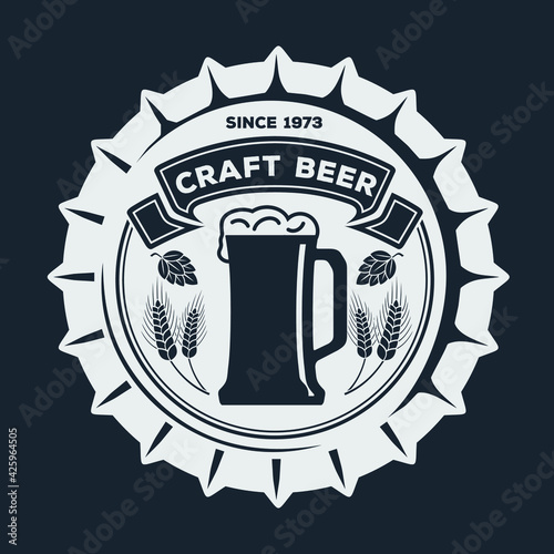 Craft Beer logo design template. Vector illustration	