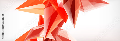 Vector 3d triangles and pyramids abstract background for business or technology presentations, internet posters or web brochure covers
