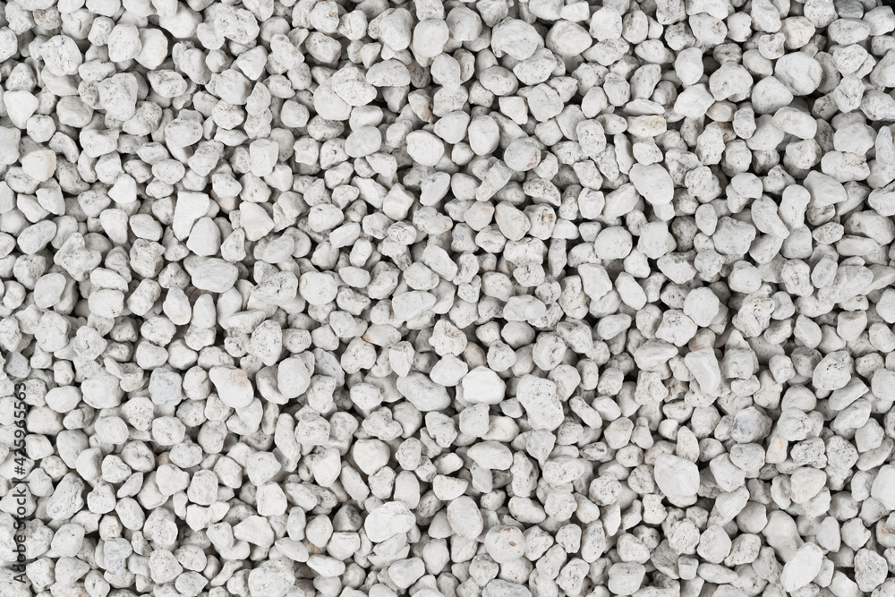 White pebbles background texture. Rock background. clay pebbles White pebbles background texture. Rock background. clay pebbles
