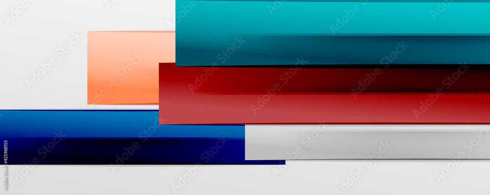 Fototapeta premium Multicolored lines background. Design template for business or technology presentations, internet posters or web brochure covers