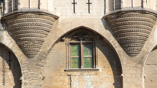 Billede på lærred Détail du Palais des Papes.