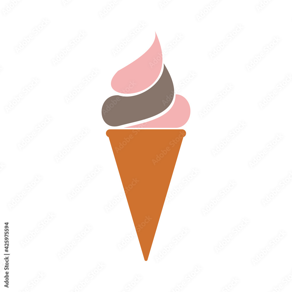 Ice cream icon vector illustration sign