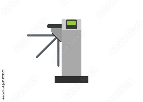 Turnstile. Simple flat illustration