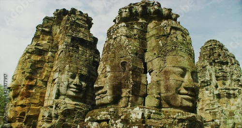 The Bayon Temple at Angkor Thom in Siem Reap, Cambodia.