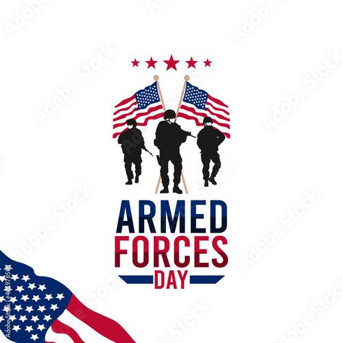 vector graphic of armed forced day good for armed forced day celebration. flat design. flyer design.flat illustration.