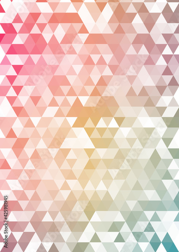 Abstract color Low-Polygones Generative Art background illustration