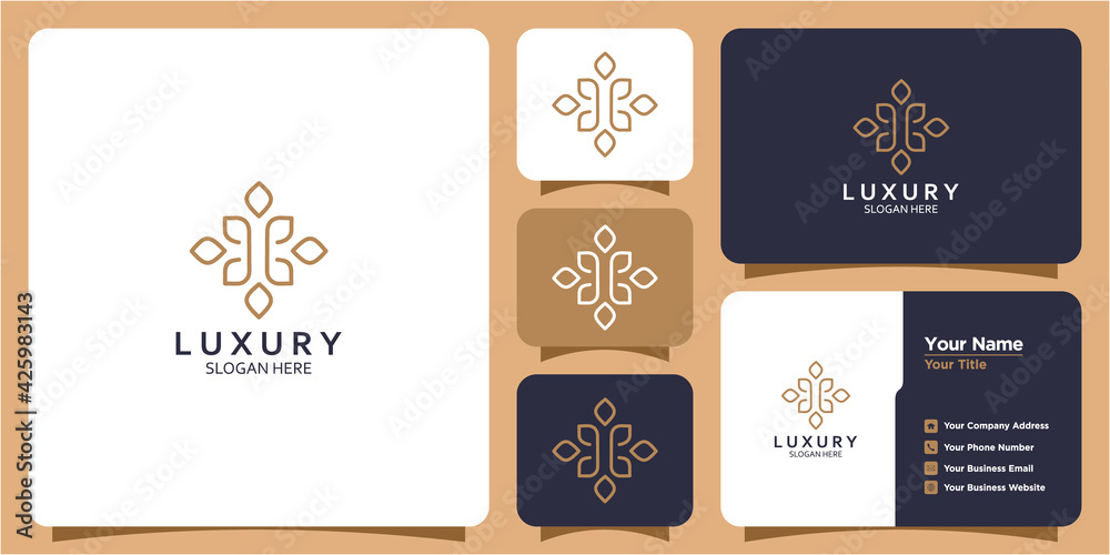 Fototapeta premium flower logo modern