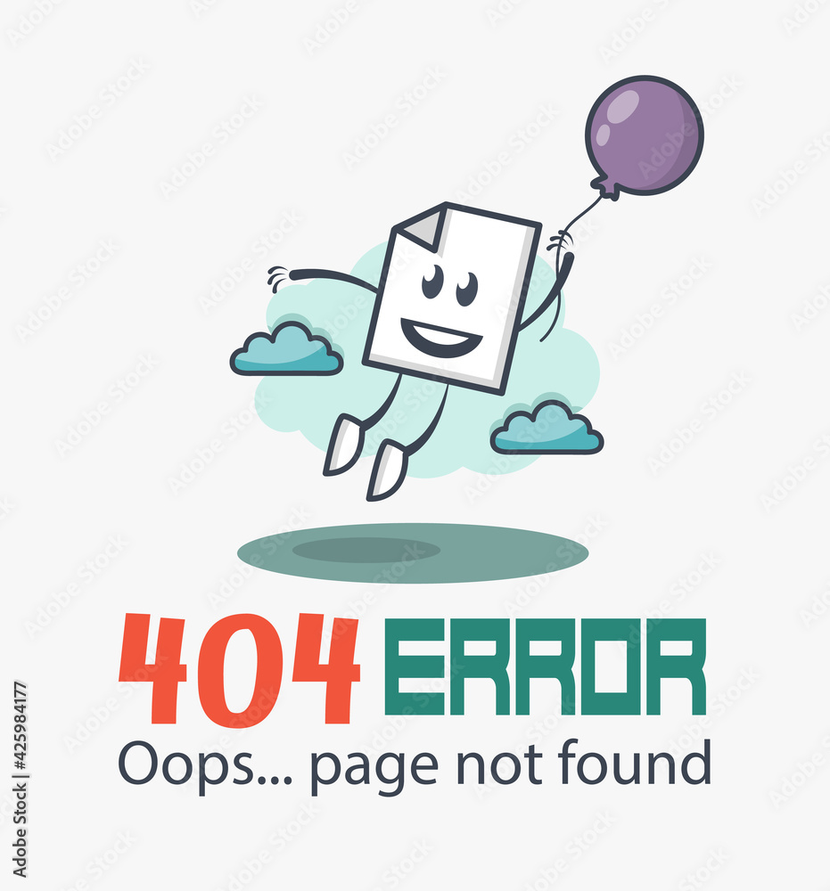 Obraz premium Funny 404 error concept. Web Page not found sign. Internet problem icon.