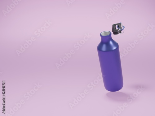 water bottle isolated on light background